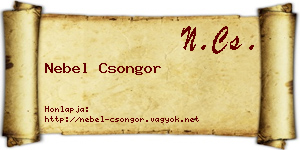 Nebel Csongor névjegykártya